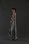 MUTEDANCE Irregular Silk Dress MD22SS21 Floral Dyed Grey PM25